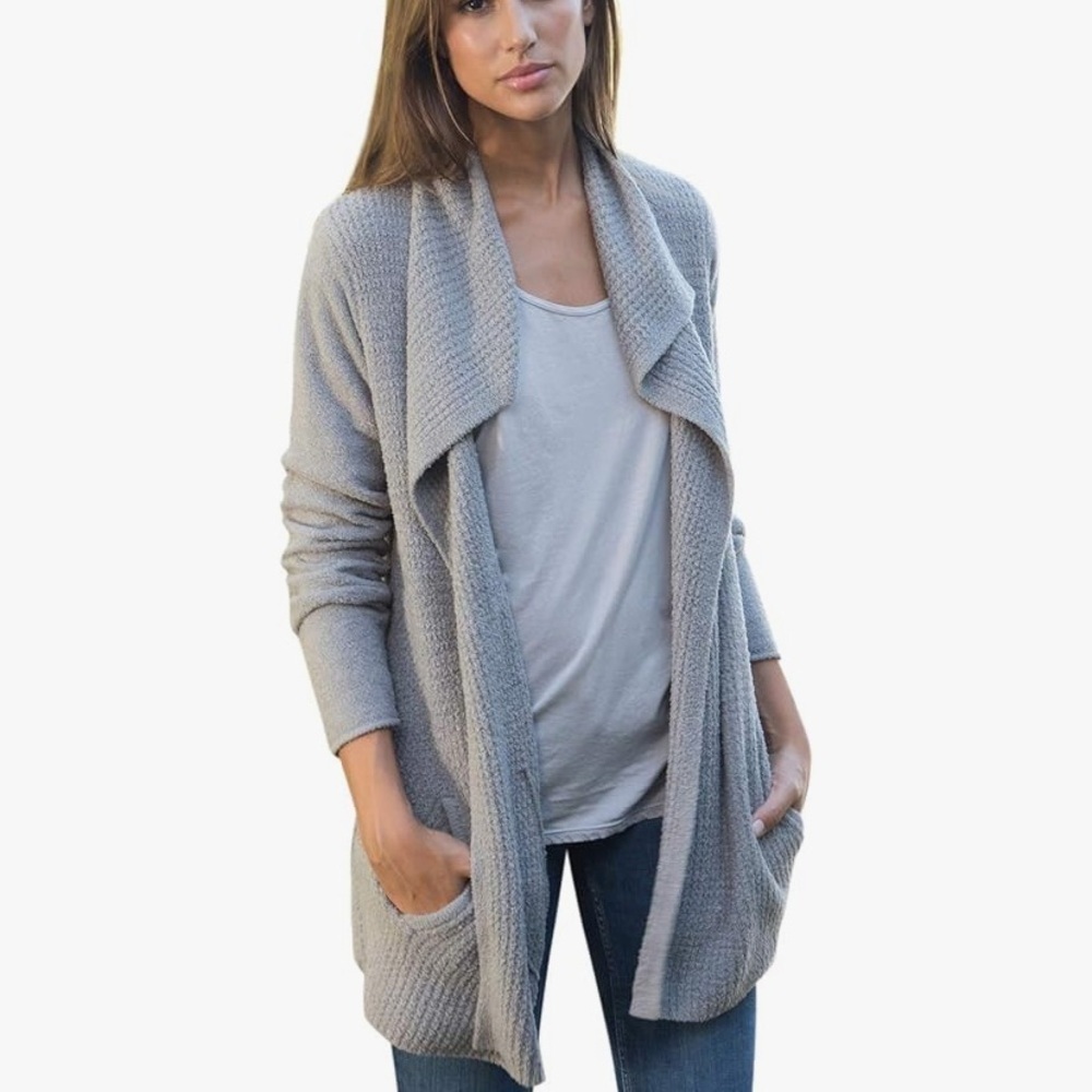 Barefoot Dreams pale gray Cozy chic lite size S